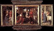 Hans Memling Triptych of Jan Floreins oil on canvas
